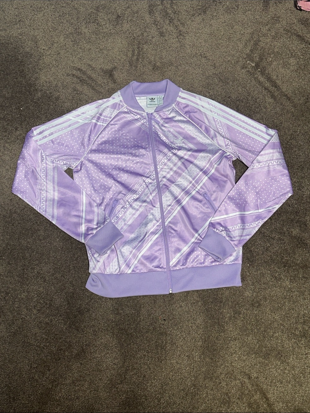 adidas Lavender Patterned Track Jacket - Full Zip